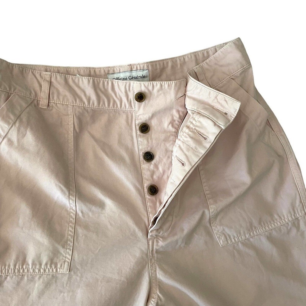Officine Generale Saskia Light Pink High Rise Button Fly Chino Pants Size 30 - Picture 8 of 10